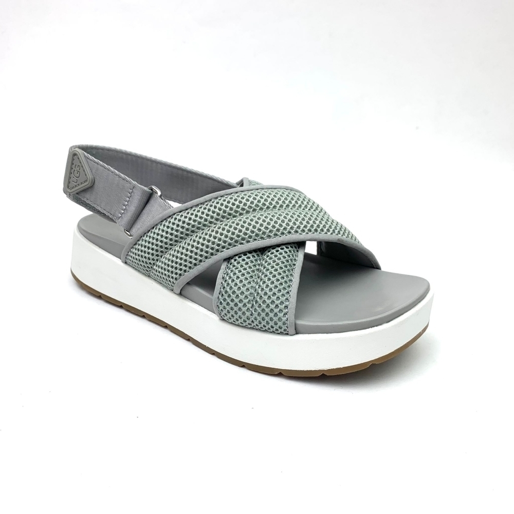 UGG Gray Mesh Crisscross Sandals